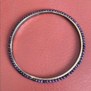 Elegant Purple Beaded Bangle